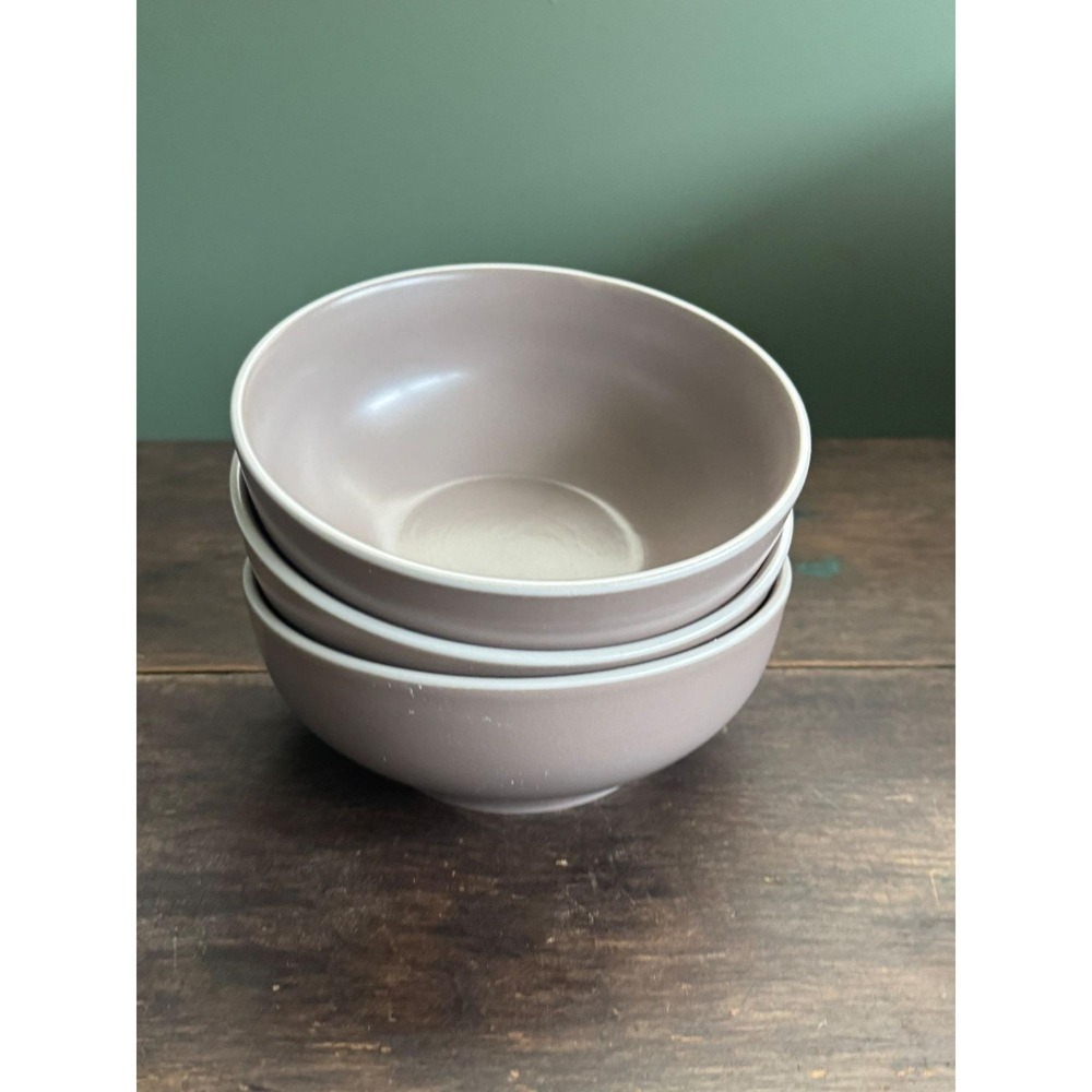 Three Dansk Kisco Taupe Bowls